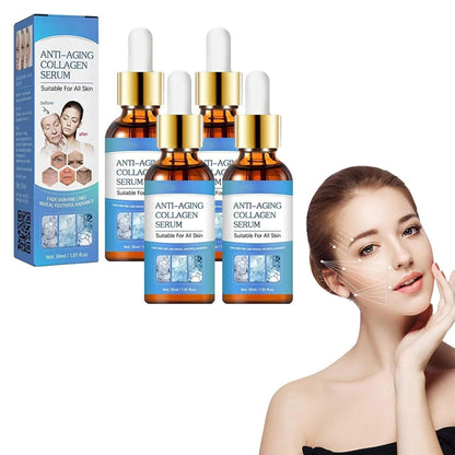 Serum Soforteffekt Gesicht, Anti-Aging Serum, Face Serum, Gesichtsserum, Olavita Serum, Kollagenverstärkendes Anti-Aging-Serum Für Alle Hauttypen (4 Stück)