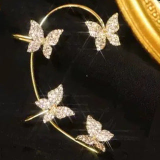 Butterfly Ear Clip & Hook Earrings - Non-Piercing Fashion Jewelry