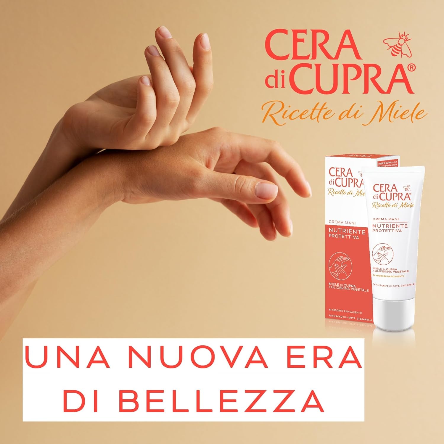 , Nährende Schutzhandcreme, Tägliche Pflege Für Die Hände, Nährt Und Hydratisiert Die Haut Für Geschmeidigkeit Und Komfort, Made in Italy, Dermatologisch Getestet, 75 Ml