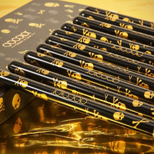 Docolor Gothic Lidschatten Pinselset 10 Stück Totenkopf-Druck Augen Make up Pinsel Augenpinsel Set Für Lidschatten Augenbraue Eyeliner Blending