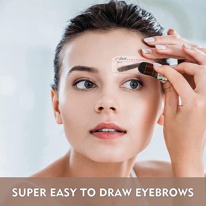 Augenbrauen Stempel Schablonen Wiederverwendbares Makeup Brauenpuder Augenbrauenstempel Kit Augenbrauenstempel Geeignet Für Frauen Brauenformung Wasserdichtes Make up Kosmetikset-Dunkelbraun