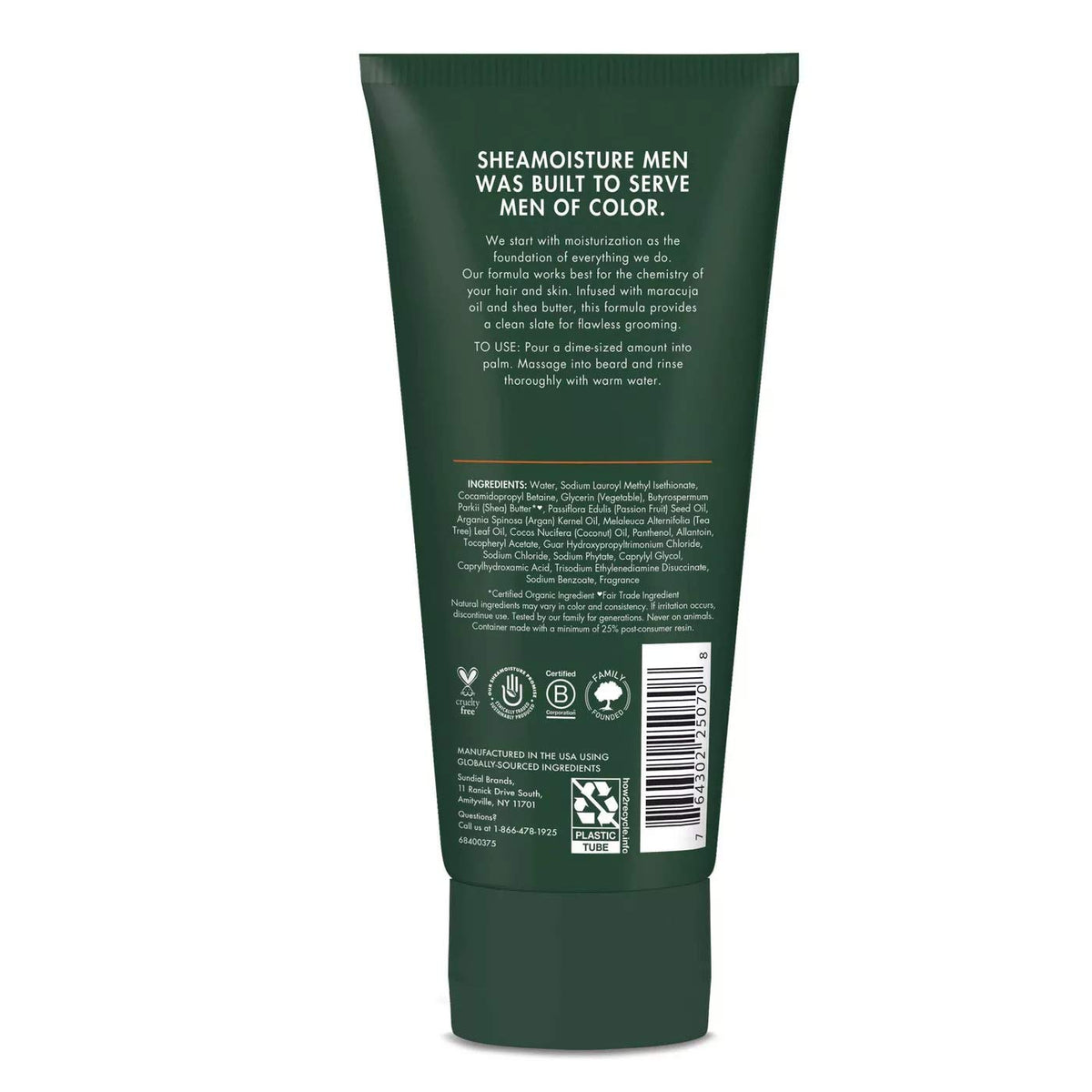 Men's Beard Wash, Premium Ingredients with Maracuja Oil and Shea Butter, Deep Cleansing and Refreshing, 170 ml (6 oz)