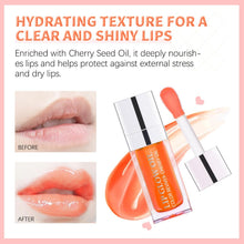 Ofanyia Hydrating Lip Glow Oil, Plumping Lip Gloss Tinted Lip Balm Transparent Lip Care, Long Lasting Hydrating Lip Gloss Tinted Lip Non-Sticky, Lip Tint Lip Care Oil