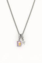 Stainless Steel Silver Baguette Charm Necklace for Women