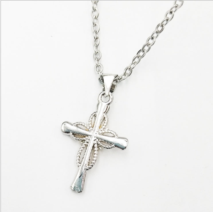 Octagonal Star Cross Necklace - Vintage Alloy Pendant Jewelry for Women