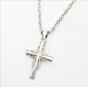 Octagonal Star Cross Necklace - Vintage Alloy Pendant Jewelry for Women