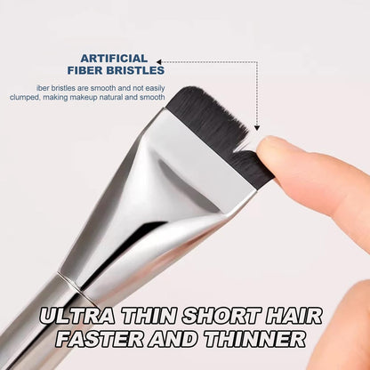 3-Teiliges Concealer Pinsel Set, Ultra-Dünne Foundation-Pinsel, Silber, Synthetisch, Kunsthaar, Make-Up-Set, Makeup Brush