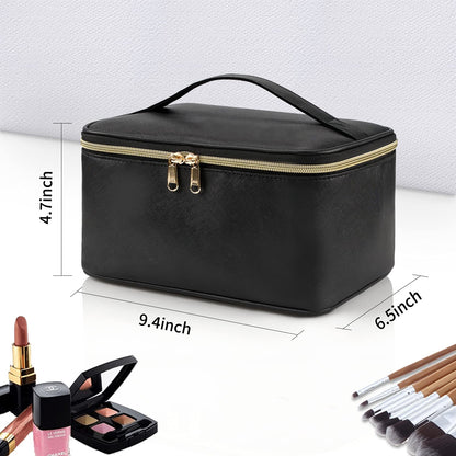 Kosmetiktasche Damen, Groß Make up Tasche Reise Kosmetikkoffer Für Frauen Travel Makeup Bag Cosmetic Bag Mit Griff Und Teiler