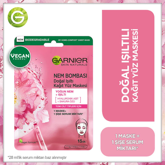 Garnier, Moisture Bomb, Feuchtigkeitsspendende Gesichtspflege, Grüner Tee